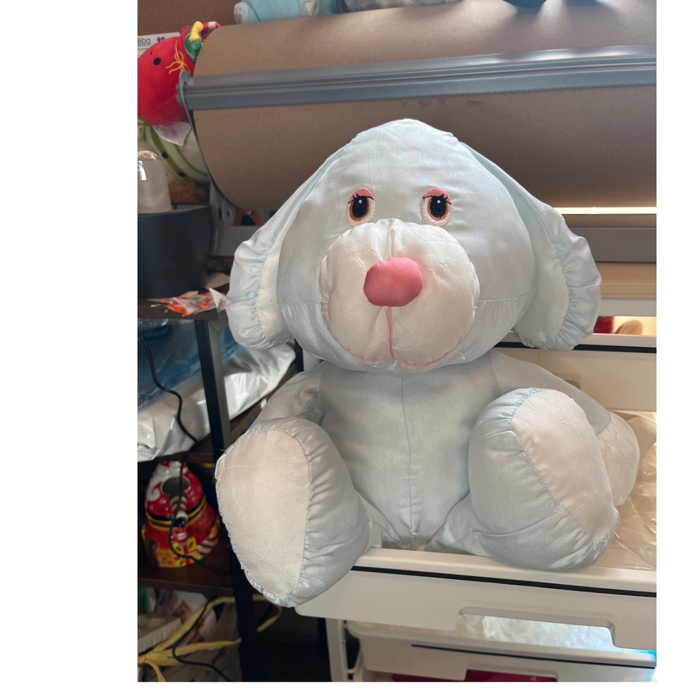 Vintage 1986 Fisher-Price Puffalumps Blue‎ Puppy Dog, model #8003